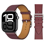 Bracelet de remplacement pour Apple Watch en cuir pour femme et pour homme violet