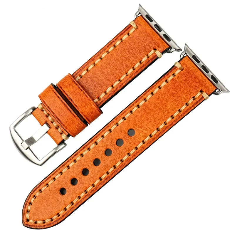 Correas de repuesto para Apple Watch en cuero envejecido 