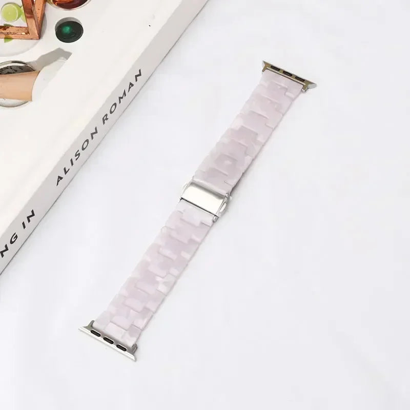 Bracelet de remplacement pour Apple Watch en résine blanc