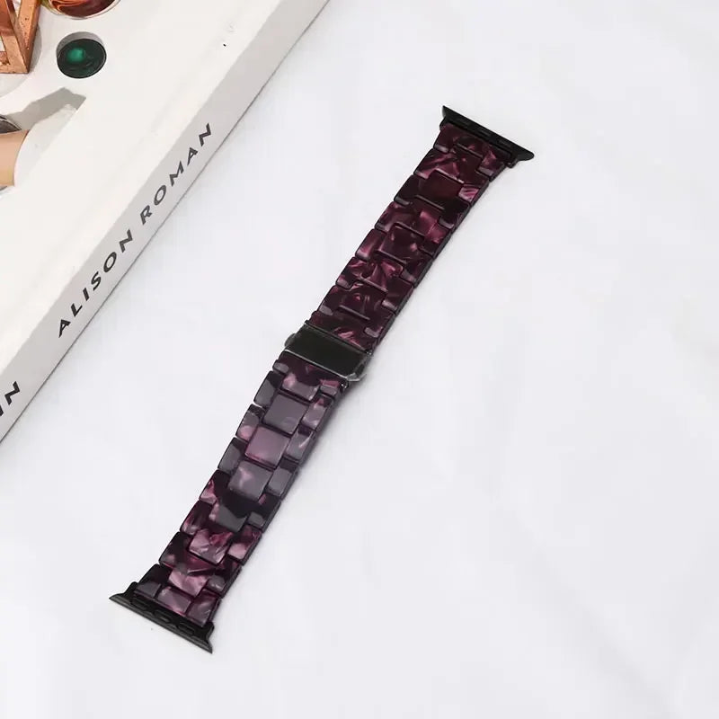 Bracelet de remplacement pour Apple Watch en résine violet 