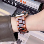 Bracelet de remplacement pour Apple Watch en résine marron