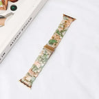 Bracelet de remplacement pour Apple Watch en résine vert rose