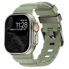 Bracelet de remplacement pour Apple Watch en silicone épais vert