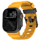 Bracelet de remplacement pour Apple Watch en silicone épais jaune
