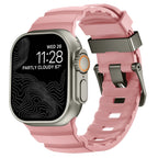 Bracelet de remplacement pour Apple Watch en silicone épais rose