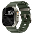 Bracelet de remplacement pour Apple Watch en silicone épais vert
