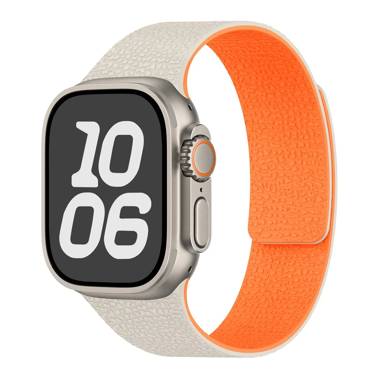 Magnetic silicone replacement band for Apple Watch