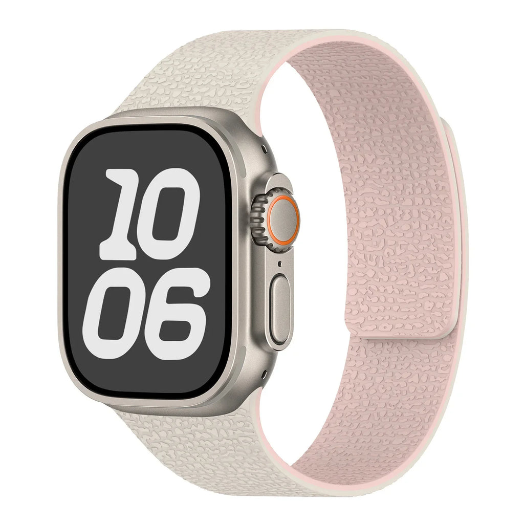 Magnetic silicone replacement band for Apple Watch