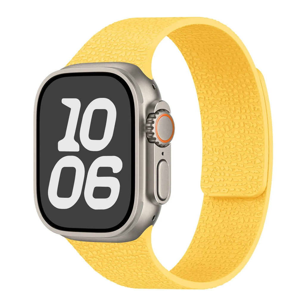 Magnetic silicone replacement band for Apple Watch