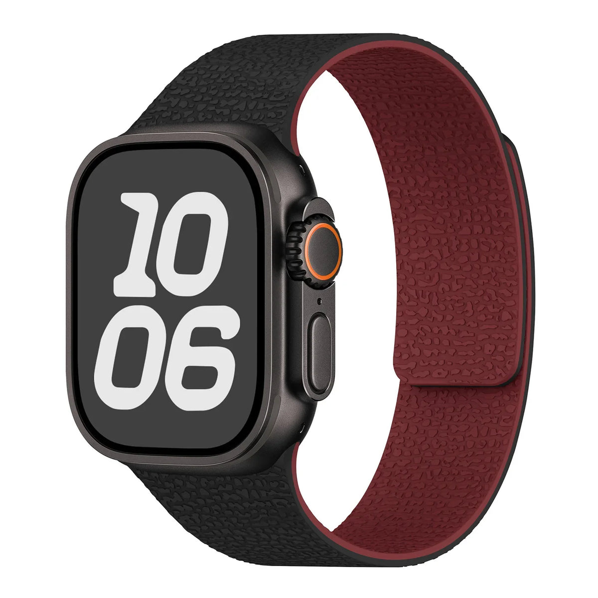 Magnetic silicone replacement band for Apple Watch