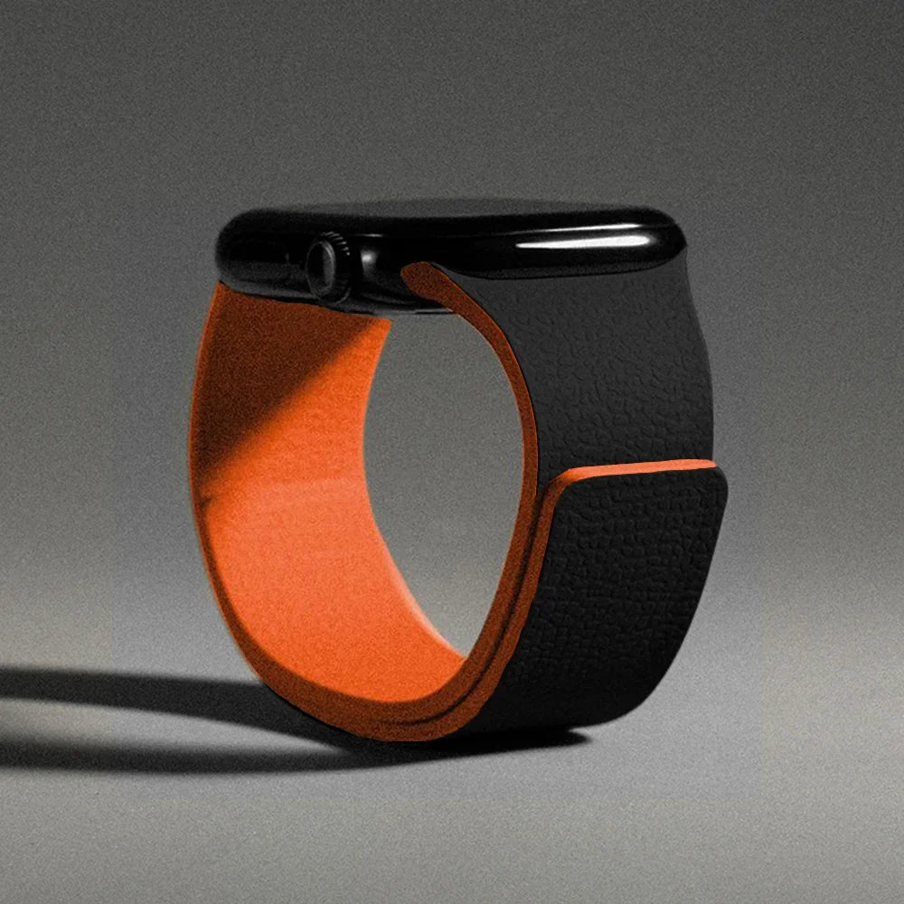 Magnetic silicone replacement band for Apple Watch