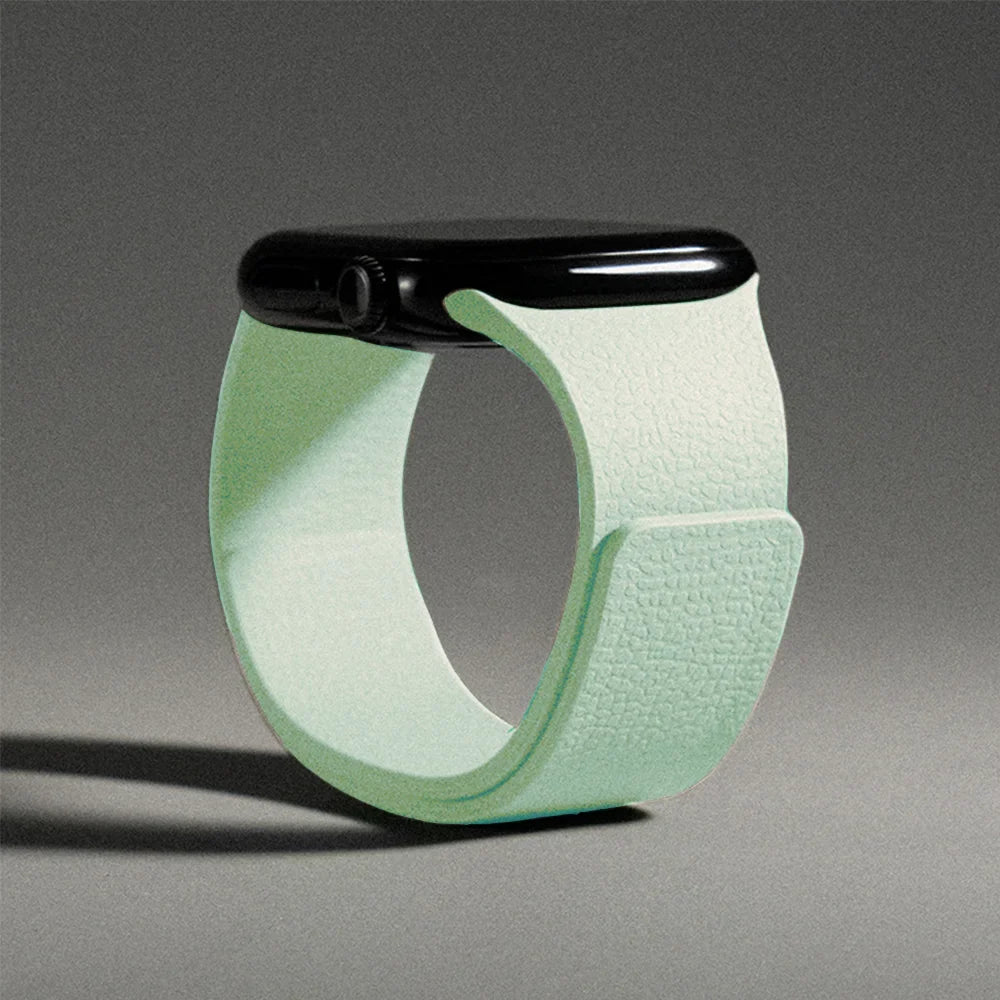 Magnetic silicone replacement band for Apple Watch