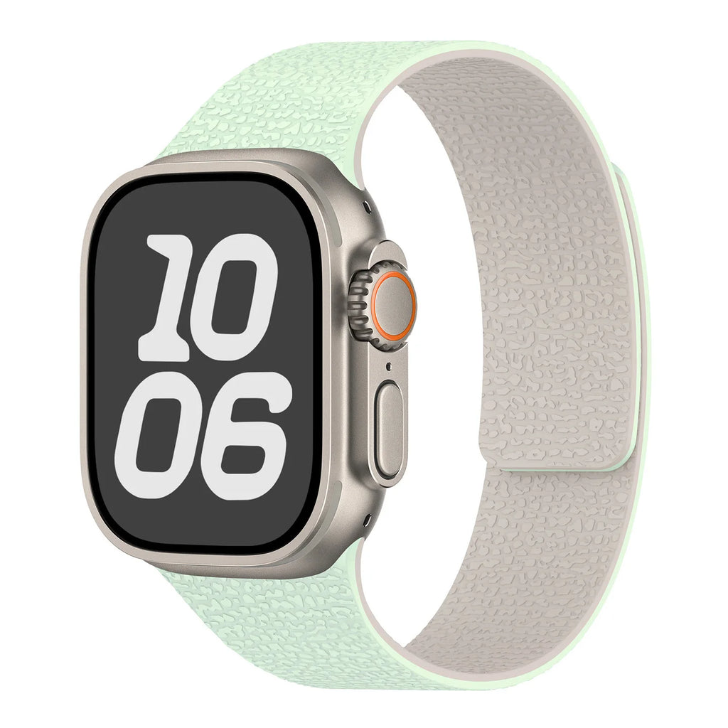 Magnetic silicone replacement band for Apple Watch