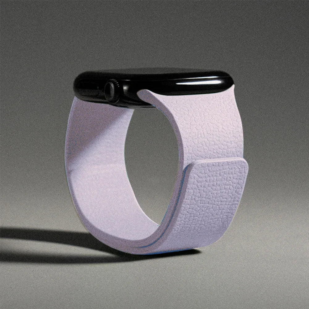 Magnetic silicone replacement band for Apple Watch