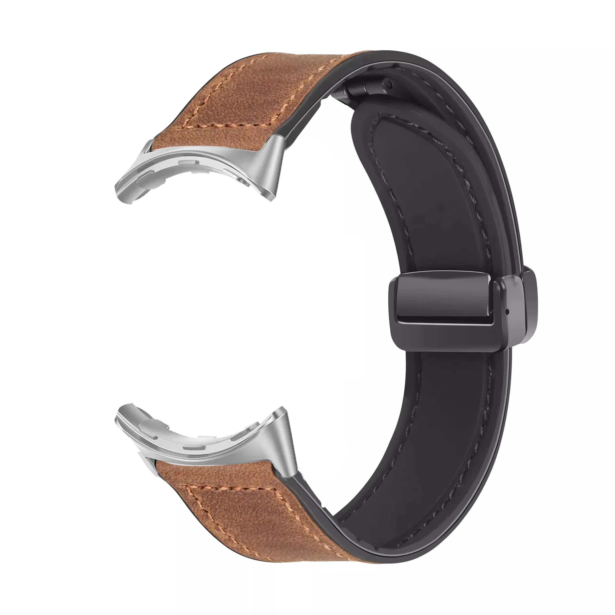 Bracelet de remplacement pour Google Pixel Watch 1, 2, 3, 4, 41 mm, 45mm,en cuir marron 