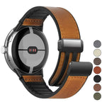 Bracelet de remplacement pour Google Pixel Watch 1, 2, 3, 4, 41 mm, 45mm,en cuir marron 