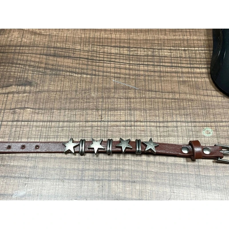 Bracelet de Style Vintage avec Etoiles marron