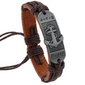 Bracelet des Flots en Cuir Ancre