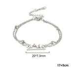 Double Bracelet with Mountain Pendant