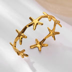 Elegant Shells Starfish and Scallop Starfish Gold Bracelet