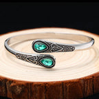 Elegant Green Ethnic Style Bracelet