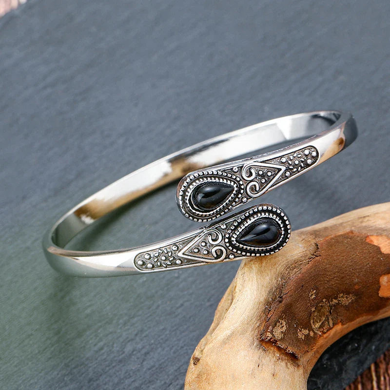 Elegant Black Ethnic Style Bracelet