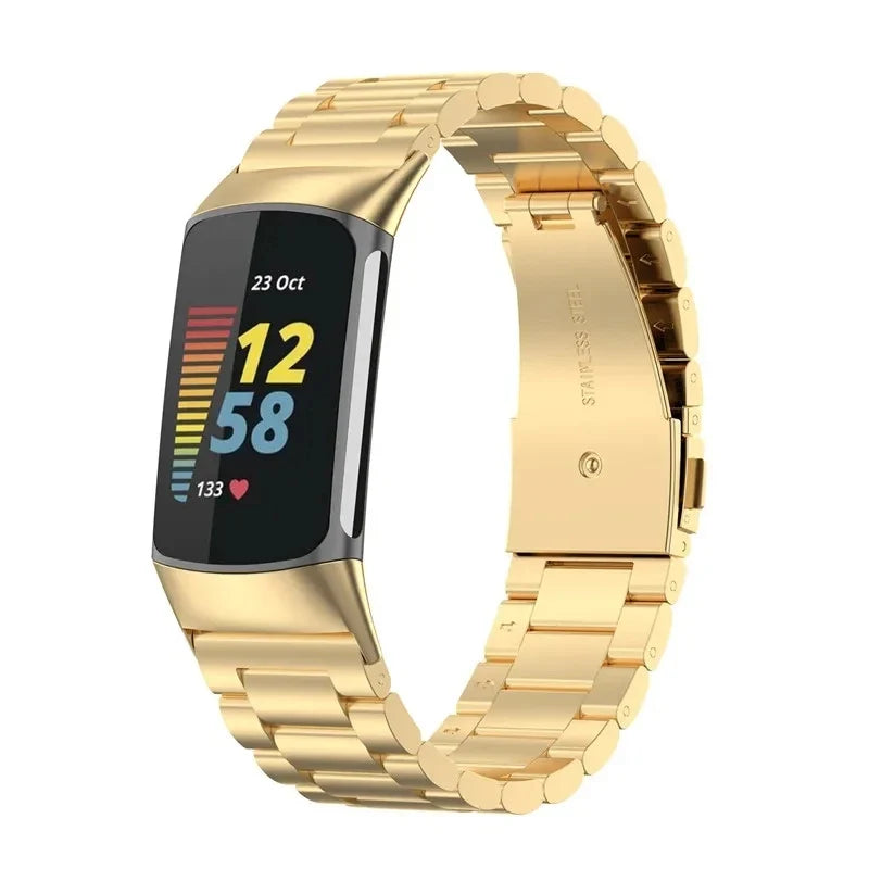 Correas de acero para reloj Fitbit Charge 5, Charge 6 