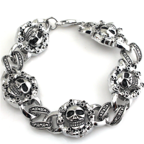 Bracelet en Acier Tête de Mort