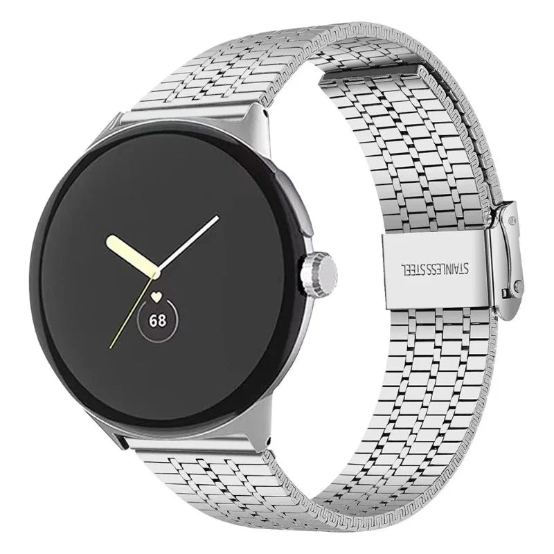 Pulsera de Acero Endurecido Malla Smartwatch Google Pixel Watch 1 & 2 plata