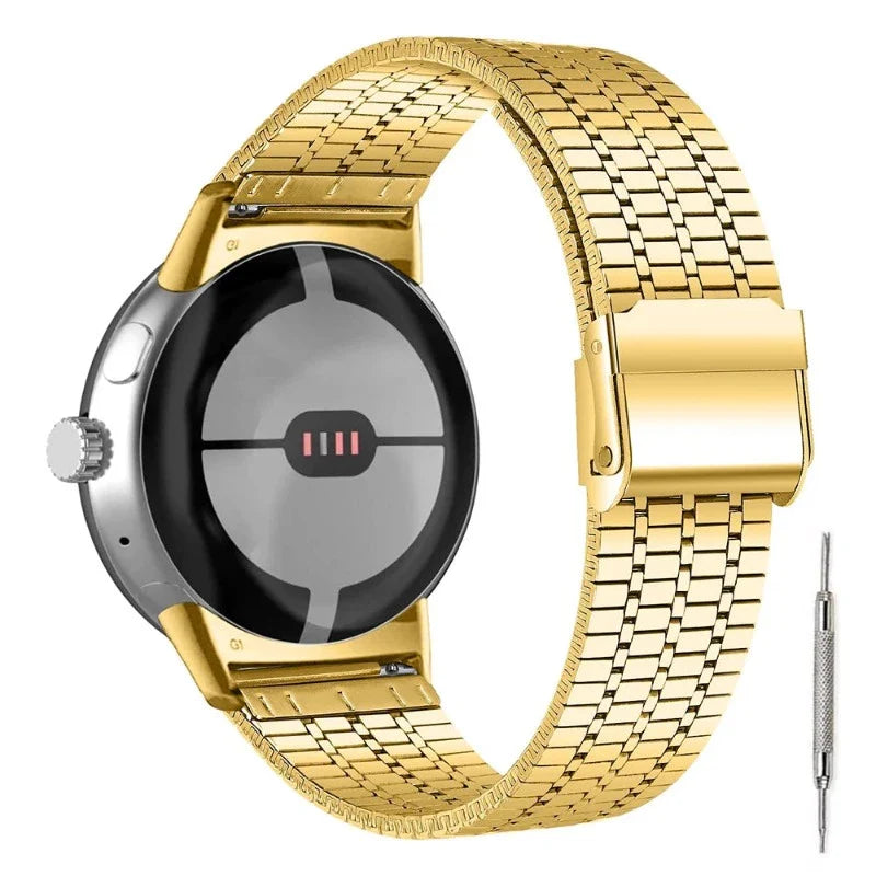 Pulsera de Acero Endurecido Malla Smartwatch Google Pixel Watch 1 & 2 oro