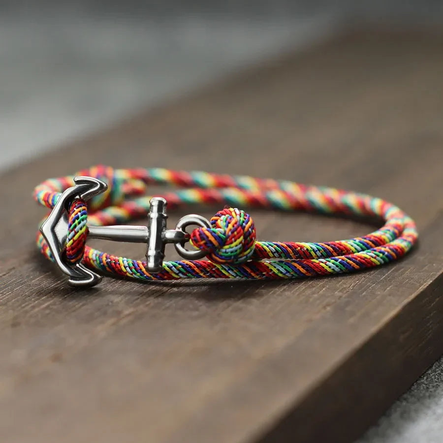 Bracelet en corde ancre 