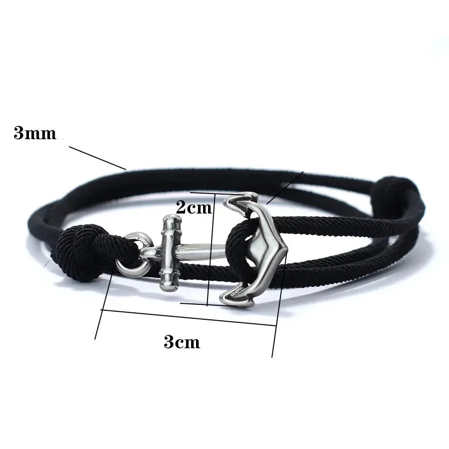 Bracelet en corde ancre