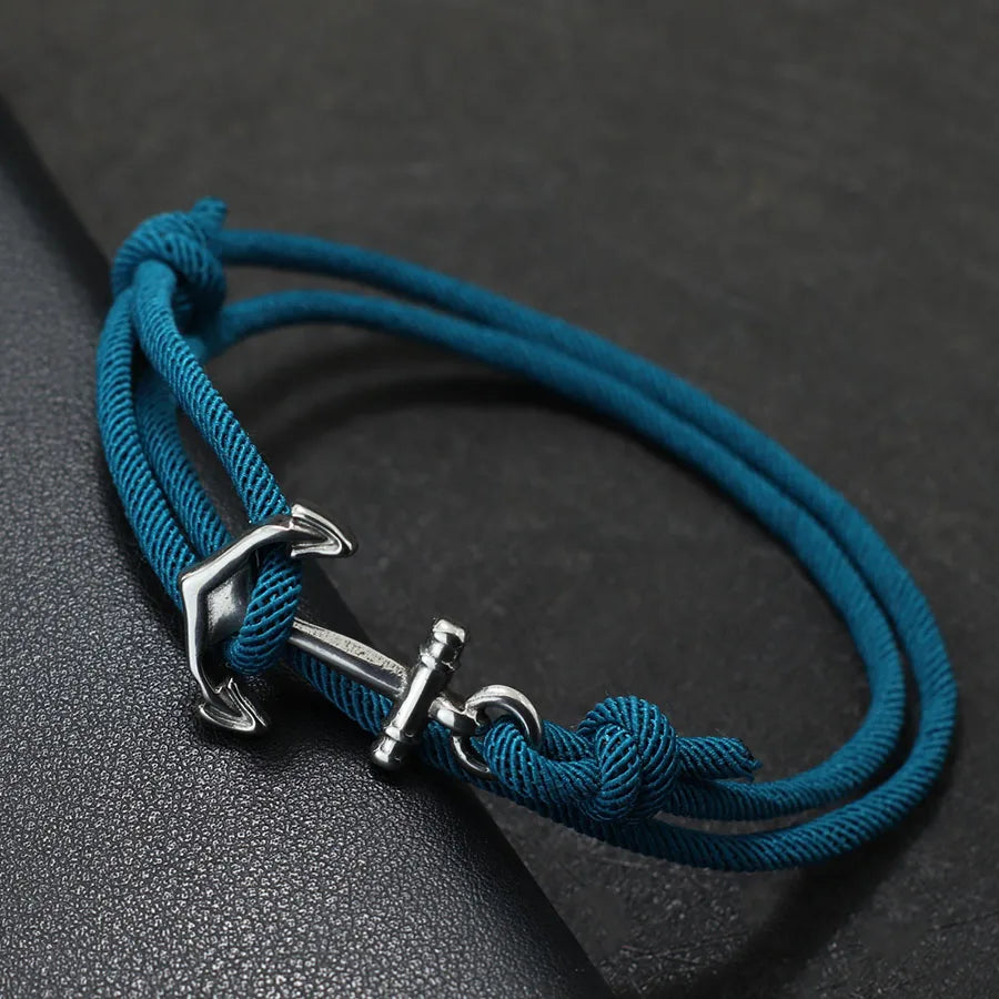 Pulsera de cuerda con ancla 