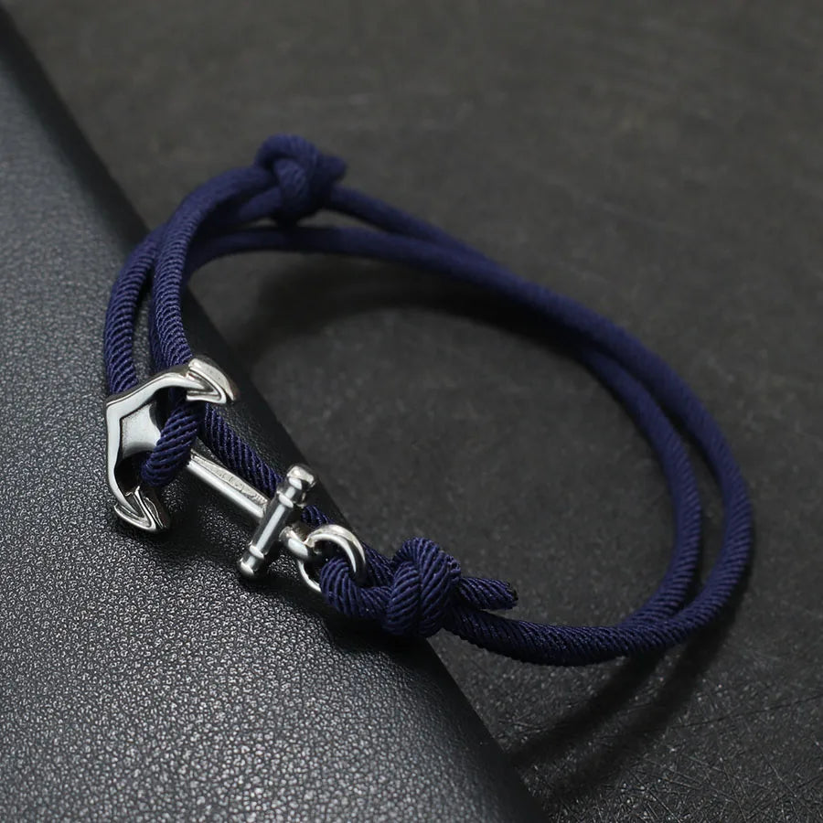 Pulsera de cuerda con ancla 