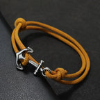 Pulsera de cuerda con ancla 