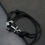 Pulsera de cuerda con ancla 