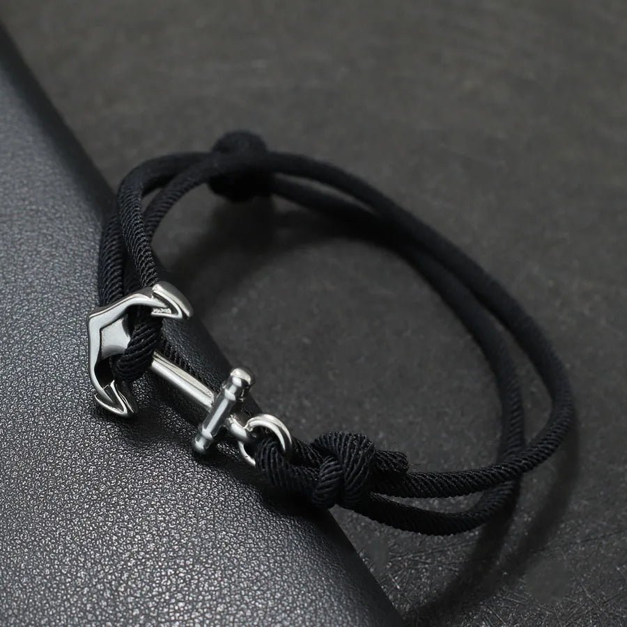 Pulsera de cuerda con ancla 