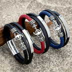 Leather Anchor Bracelet