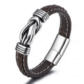 Pulsera de cuero con nudo para hombre 