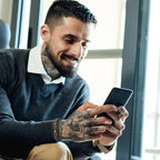 Leather Bracelet with Tiger's Eye Stones