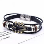 Bracelet en cuir guitare de rock'n'roll