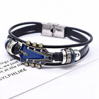 Bracelet en cuir guitare de rock'n'roll