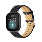 Leather watch band for Fitbit Versa 3, Versa 4, Sense 1 and Sense 2