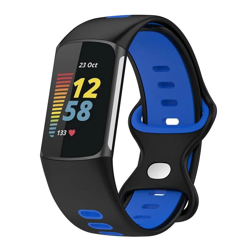 Silicone watch band for Fitbit Charge 5, Charge 6