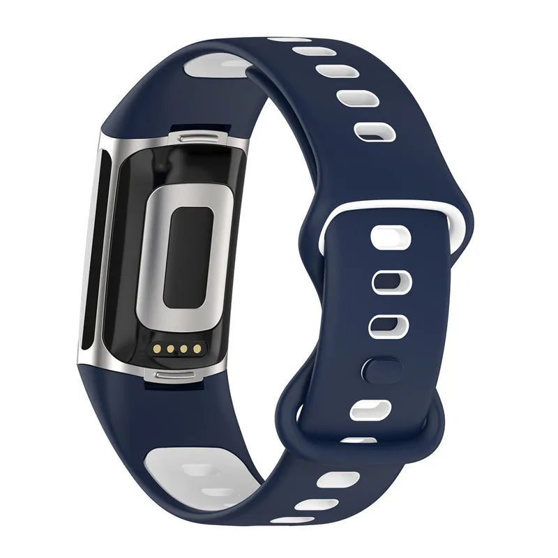Silicone watch band for Fitbit Charge 5, Charge 6