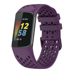 Bracelet en silicone pour montre Fitbit Charge 5, Charge 6 violet