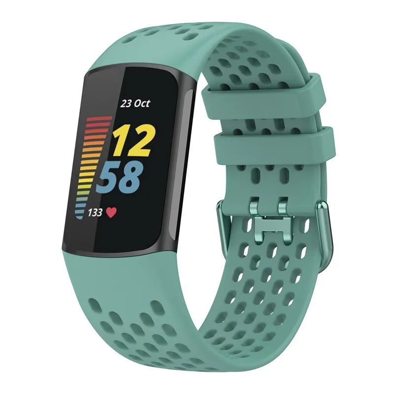 Silicone watch band for Fitbit Charge 5, Charge 6