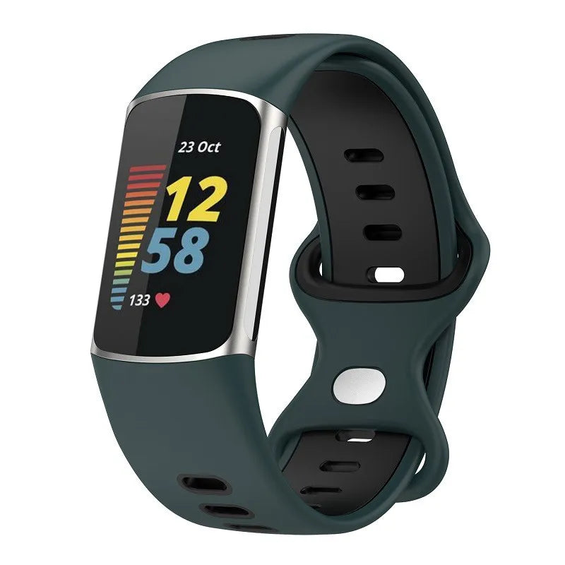 Silicone watch band for Fitbit Charge 5, Charge 6