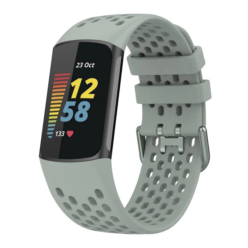 Silicone watch band for Fitbit Charge 5, Charge 6