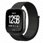 Bracelet en Tissu Montre Fitibit Versa 3 Versa 4 Sense 2 noir